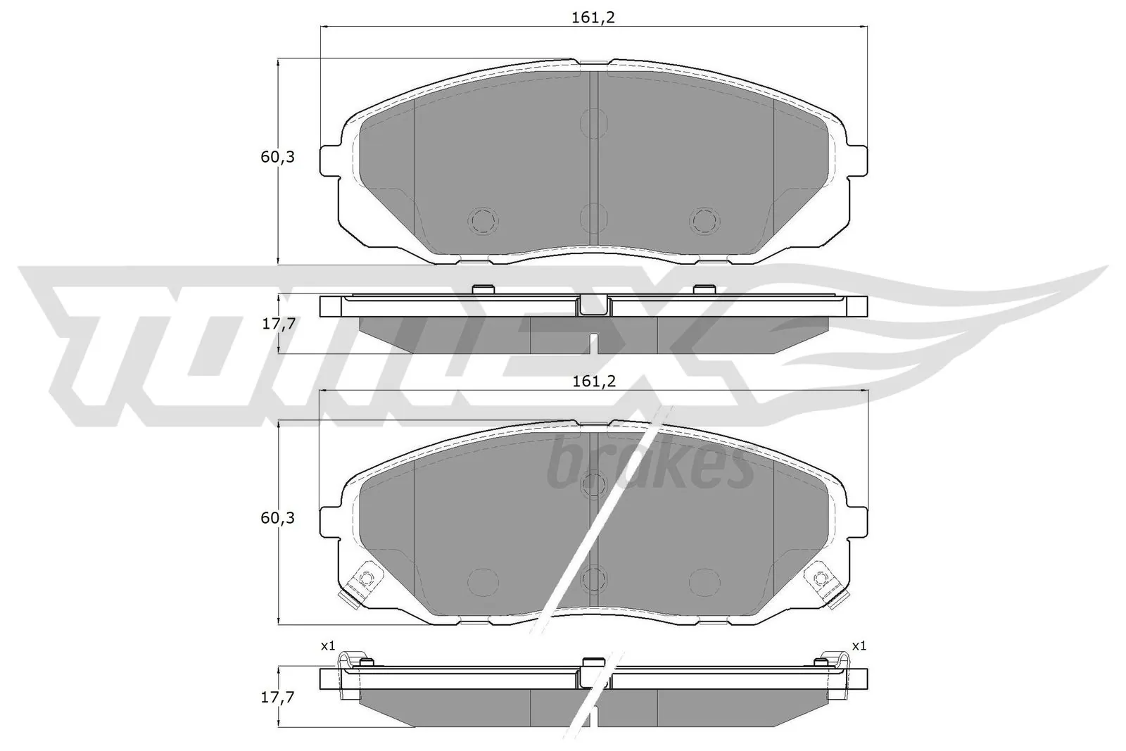 58101A9A20 Hyundai/Kia Sapatas do freio dianteiras de disco