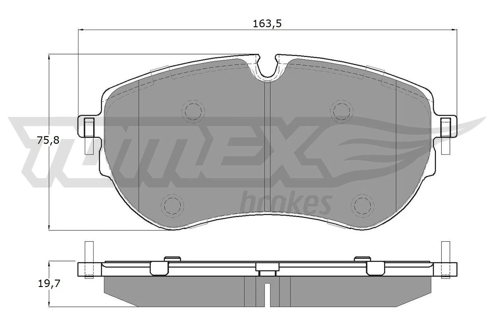 Sapatas do freio dianteiras de disco Volkswagen AMAROK  2HA, 2HB, S1B, S6B, S7A, S7B
