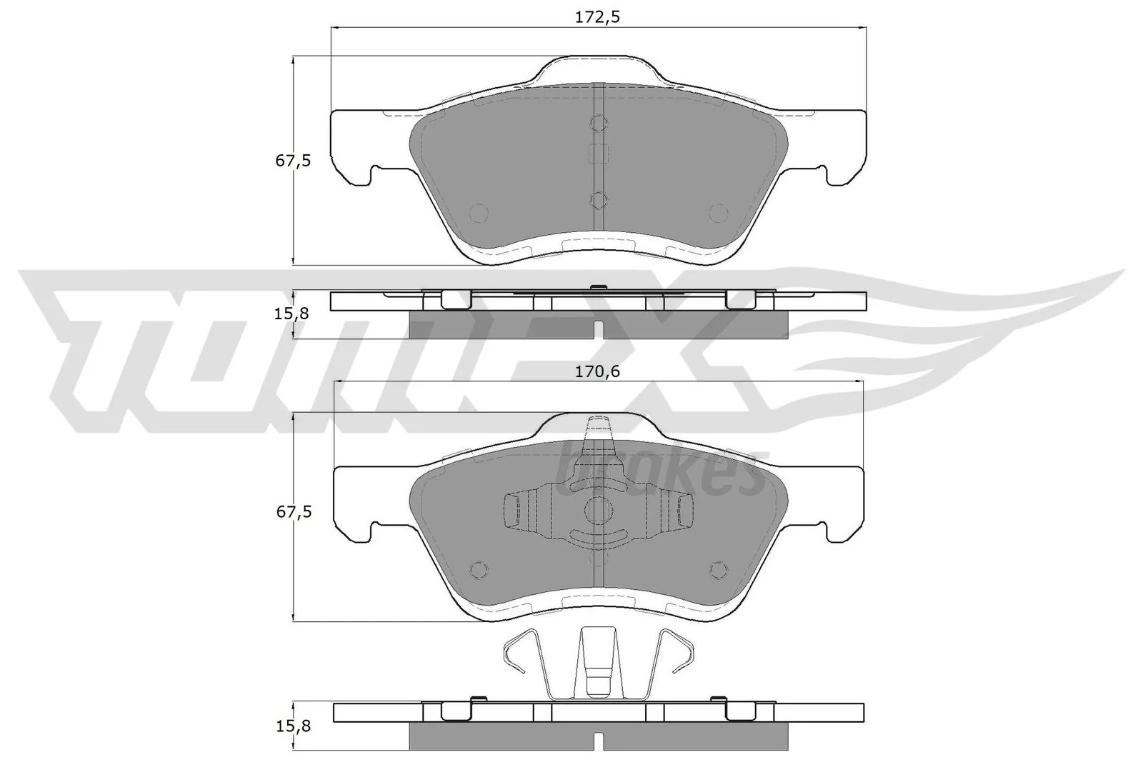 Sapatas do freio dianteiras de disco Ford FM2136CSFF preço, a partir de 27,79 USD