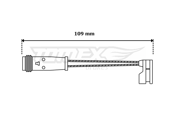  Sensor dianteiro de desgaste das sapatas do freio Mercedes Sprinter I 2-t сaixa (901, 902) (1995 - 2006) I 2-t