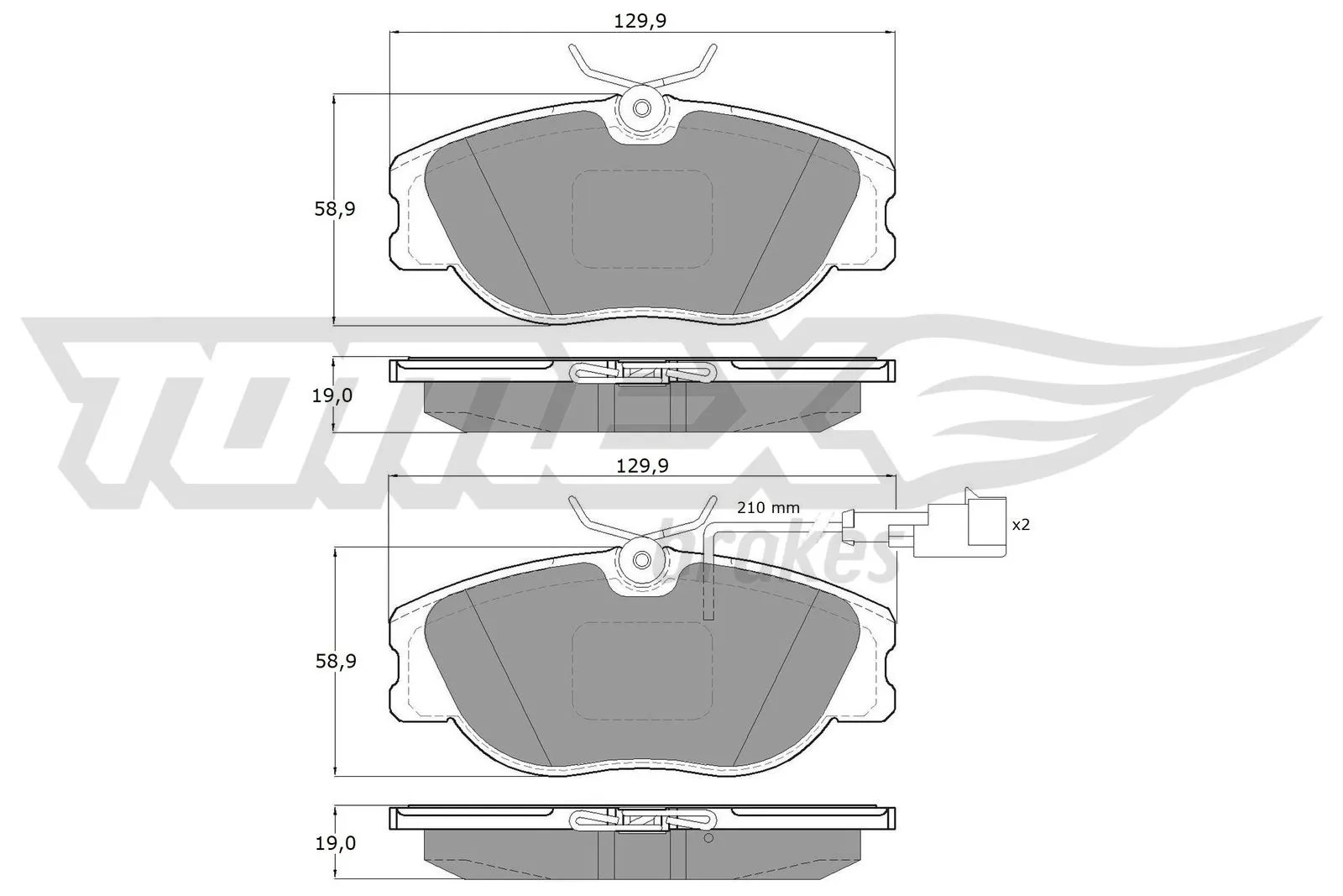 0077362344 Fiat/Alfa/Lancia Sapatas do freio dianteiras de disco
