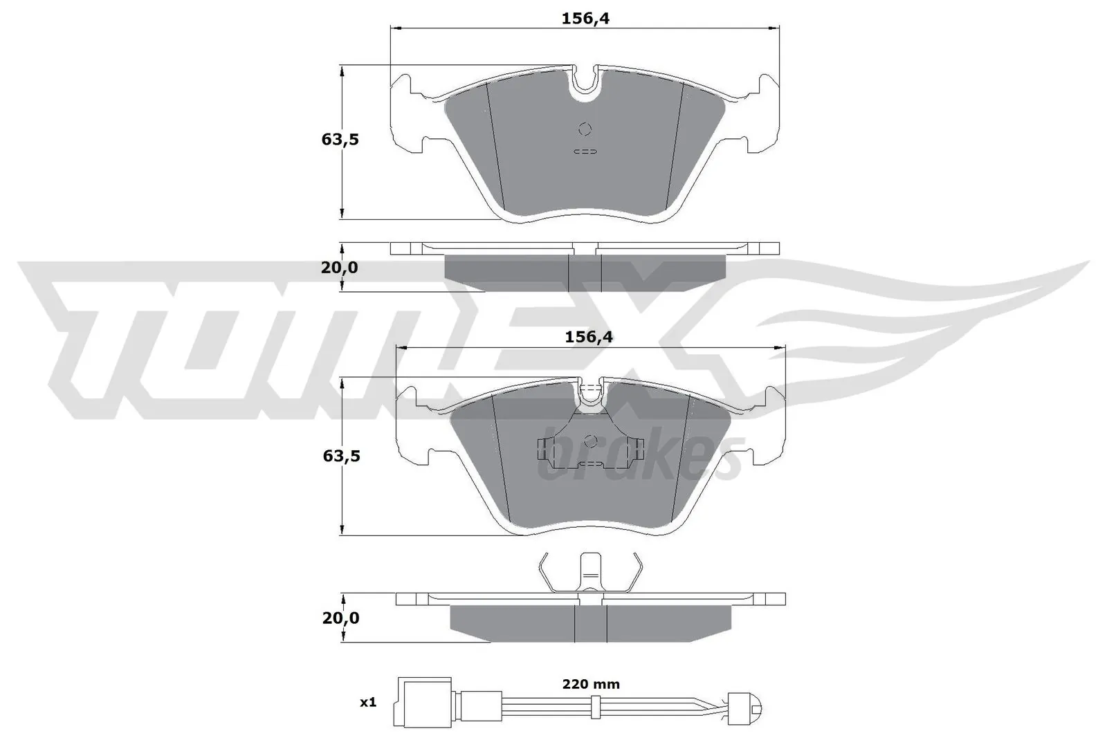  Sapatas do freio dianteiras de disco BMW 5 sedan (E34) (1987 - 1995) 