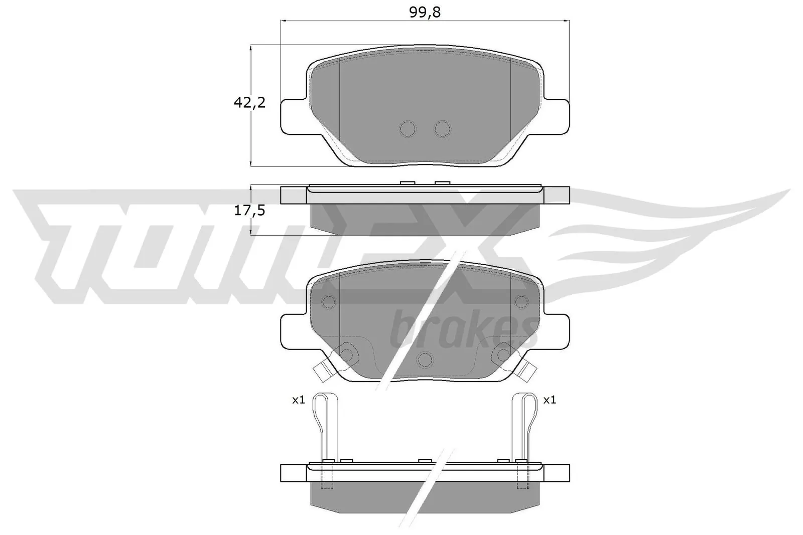 Sapatas do freio traseiras de disco para Fiat Tipo EGEA 356
