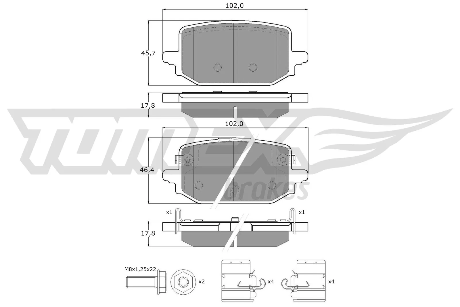 Sapatas do freio traseiras de disco Nissan/Infiniti D4M606RA0B preço, a partir de 50,94 USD