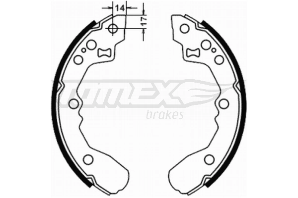 Compre 2178 Tomex Sapatas do freio traseiras de tambor