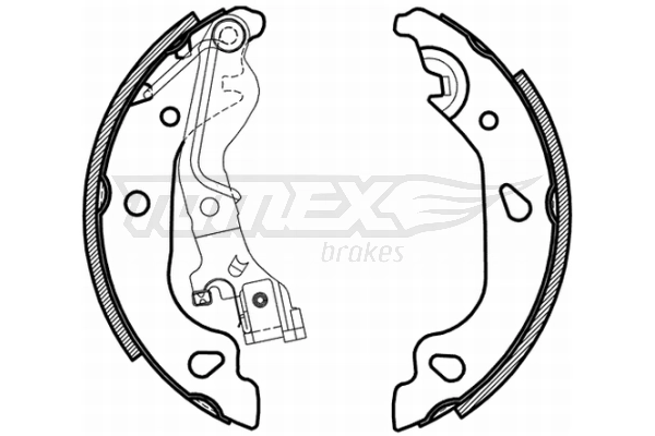 Sapatas do freio traseiras de tambor Fiat/Alfa/Lancia 0077362296