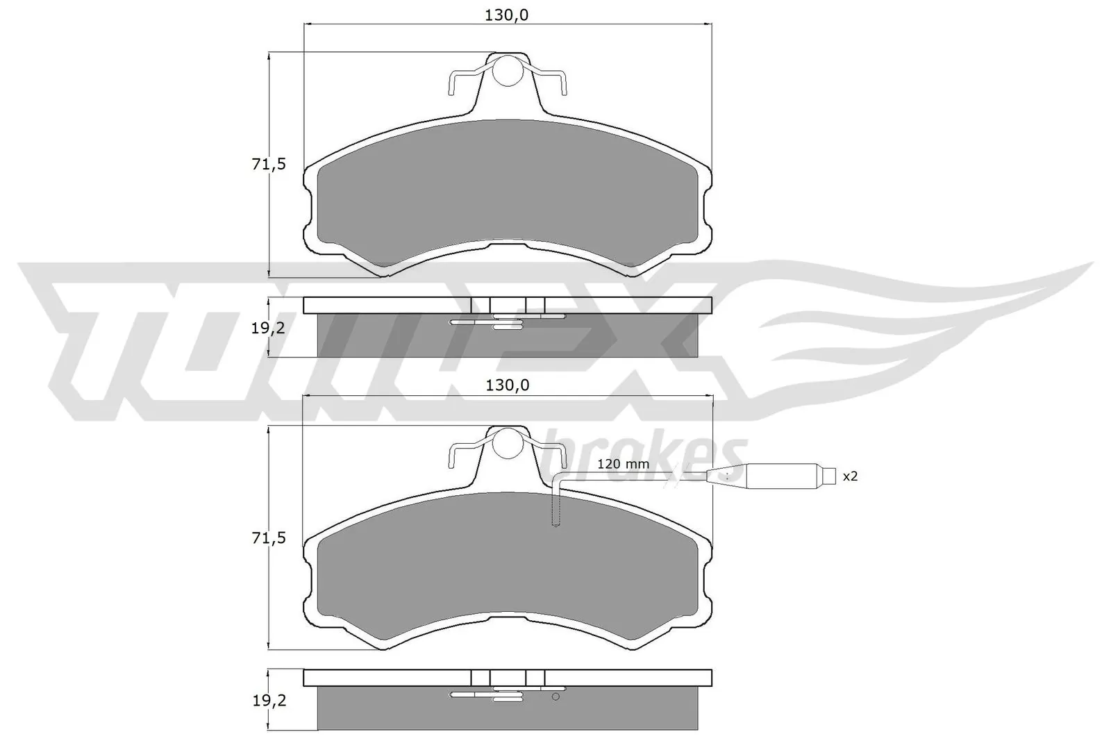Sapatas do freio dianteiras de disco para Fiat Ducato I 290