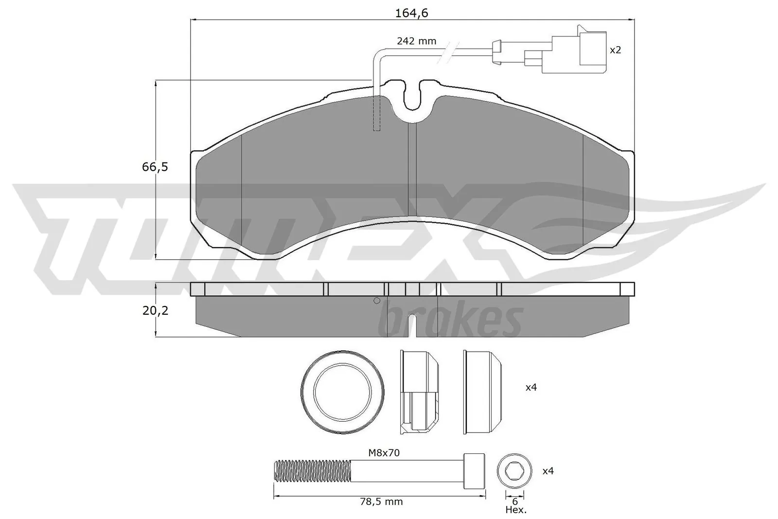 Sapatas do freio traseiras de disco Renault (RVI) 5001868609