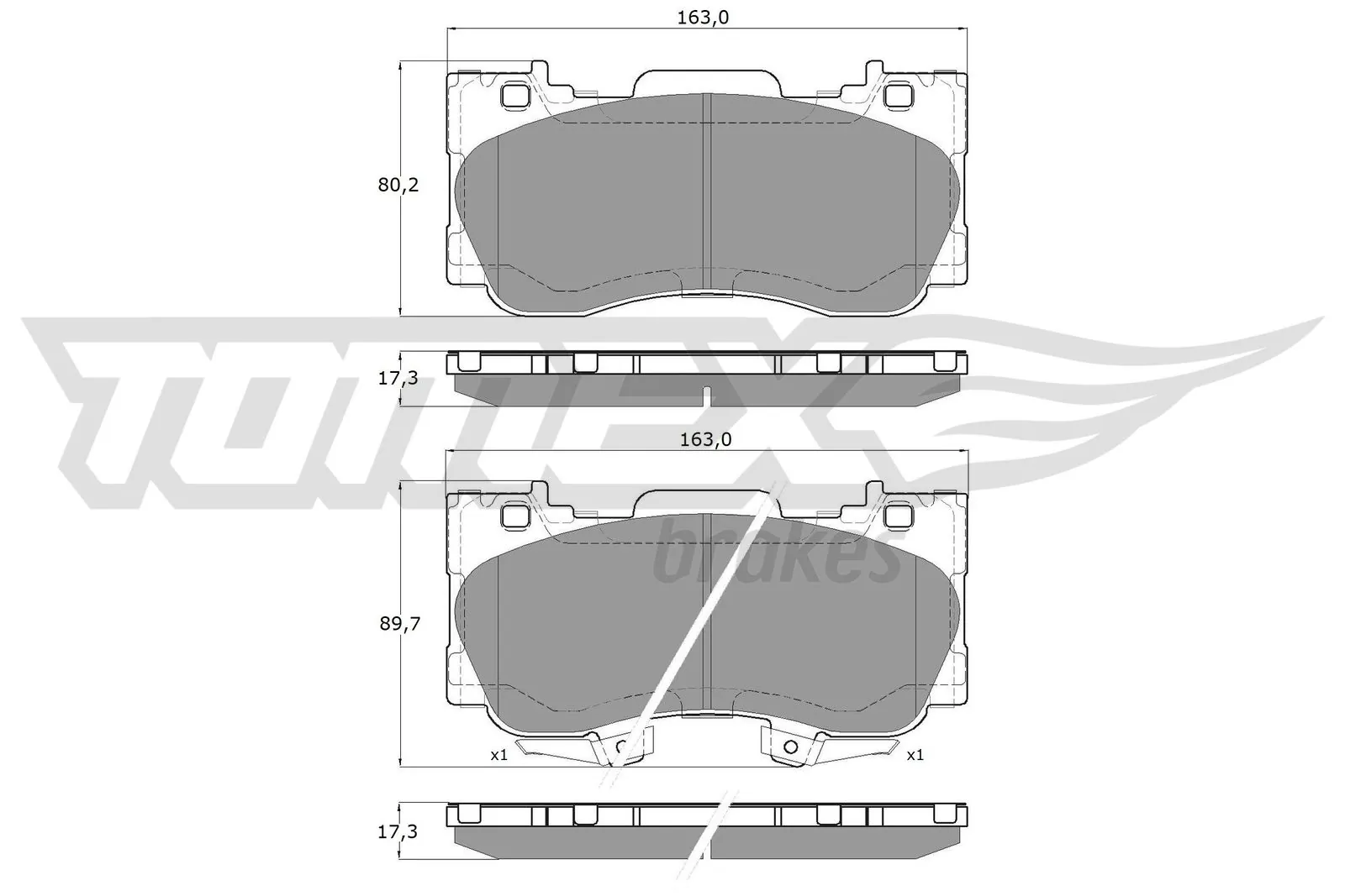 GR3Z2001C Ford Sapatas do freio dianteiras de disco