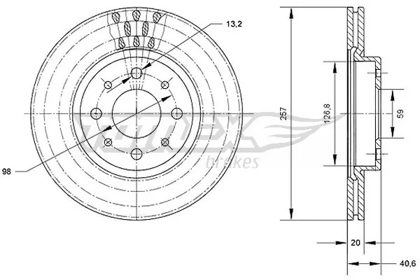 Disco do freio dianteiro Fiat Palio  178DX