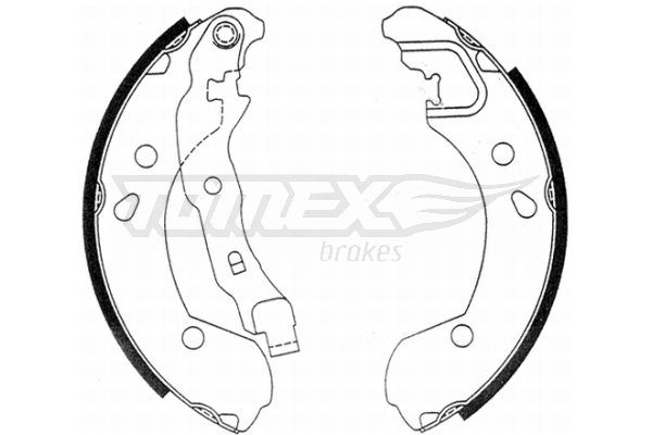 Sapatas do freio traseiras de tambor 1611455080 Peugeot/Citroen