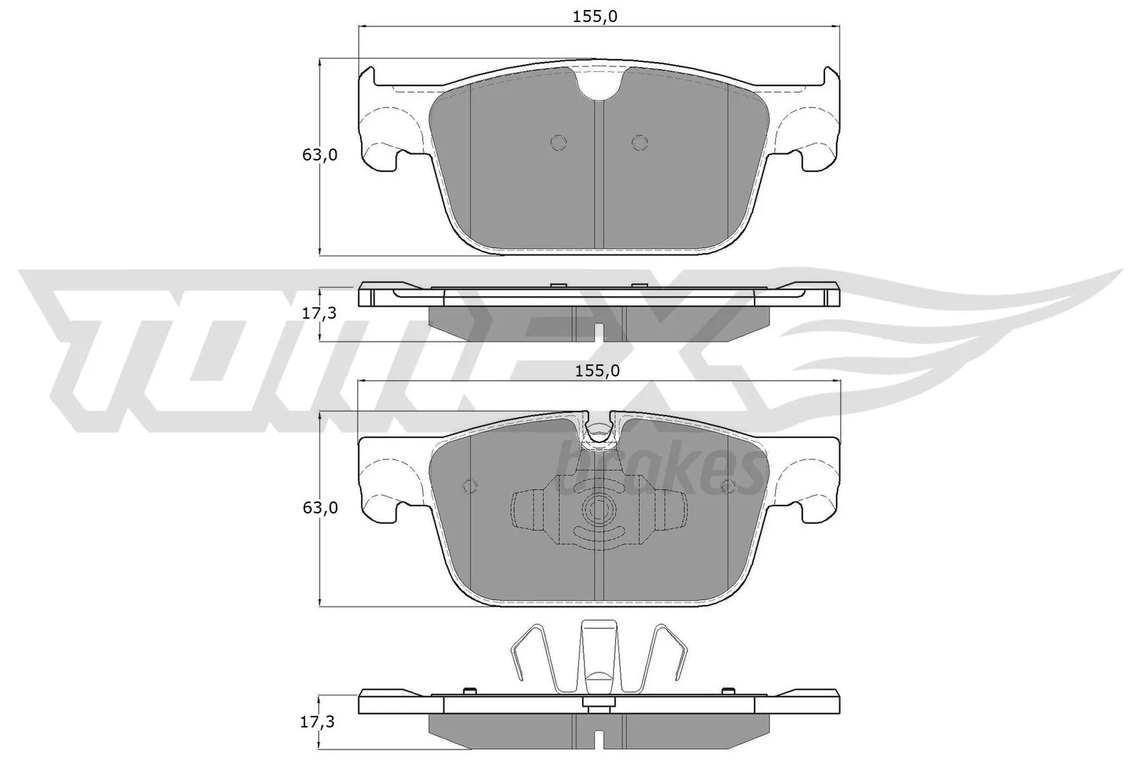  Sapatas do freio dianteiras de disco Volvo S60 III sedan (224) (2019 - 2026) III