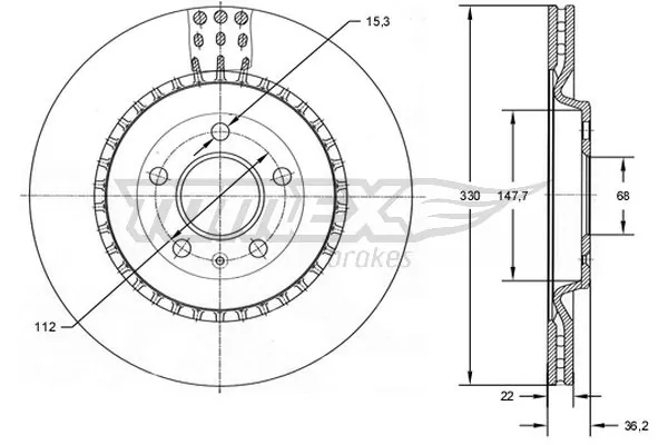 Disco do freio traseiro GD1846 EBC Brakes