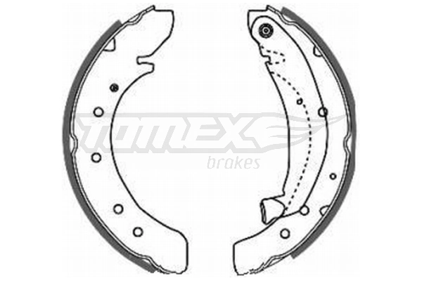 0009945884 Fiat/Alfa/Lancia Sapatas do freio traseiras de tambor