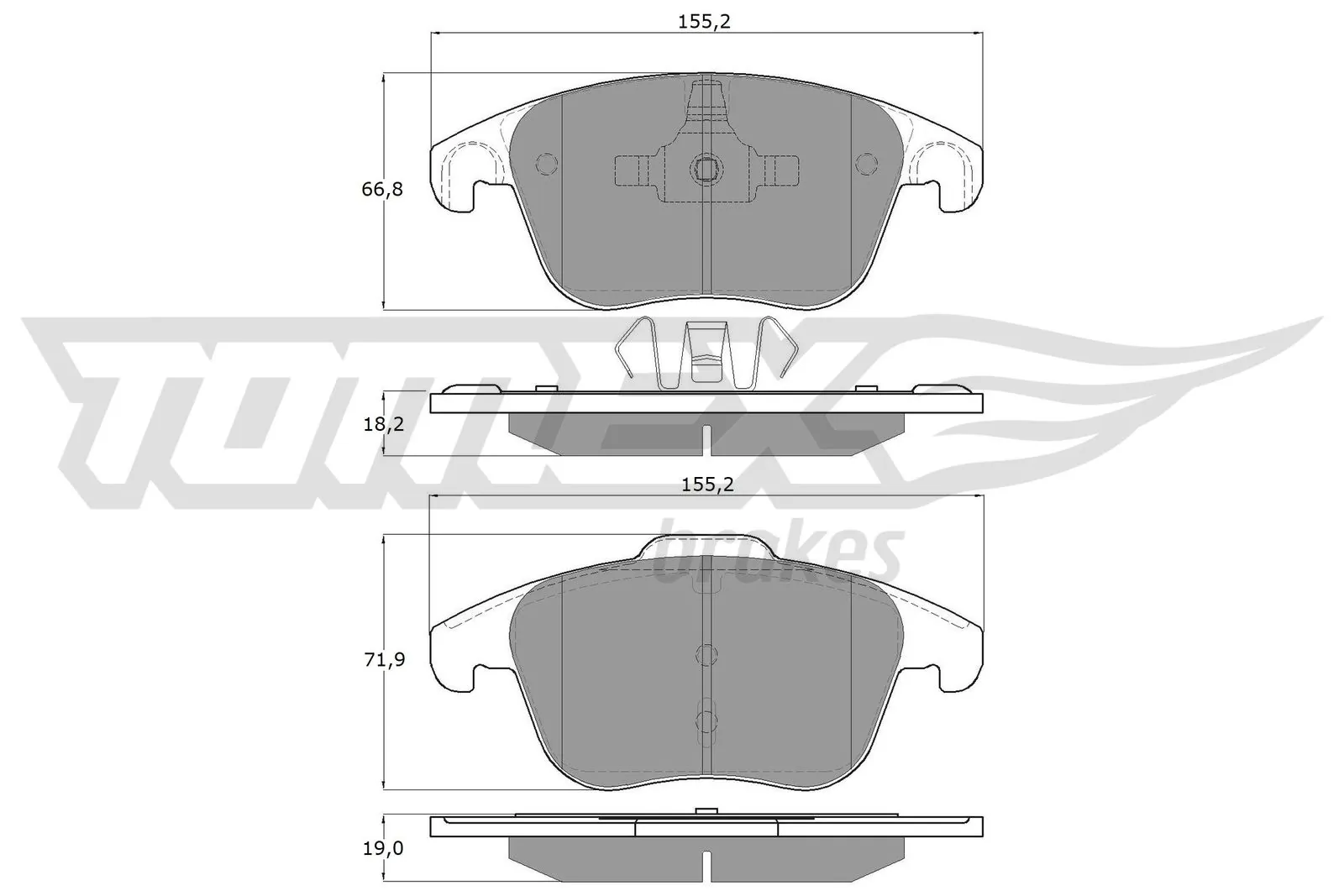  Sapatas do freio dianteiras de disco Peugeot 2008 II SUV (2019 - 2026) II