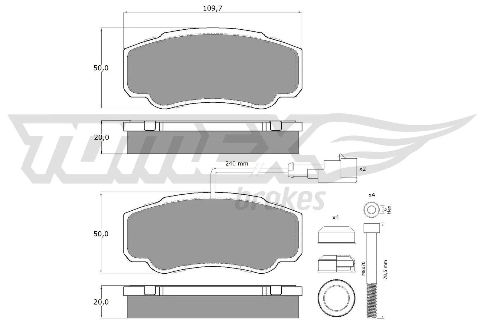  Sapatas do freio traseiras de disco Nissan Cabstar NT400 plataforma a bordo (F24M) (2006 - 2013) NT400