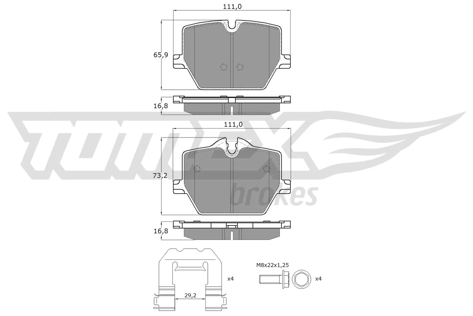  Sapatas do freio traseiras de disco BMW 3 carrinha (G21, G81) (2019 - 2026) 