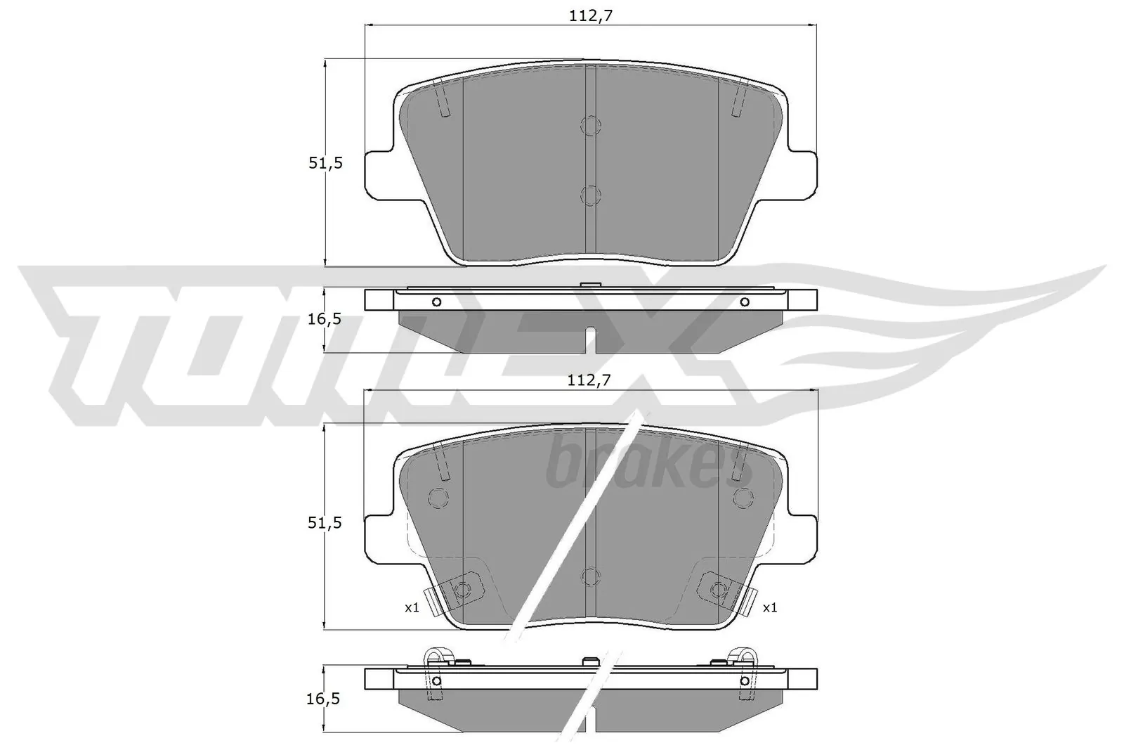 Sapatas do freio traseiras de disco 58302S0A50 Hyundai/Kia