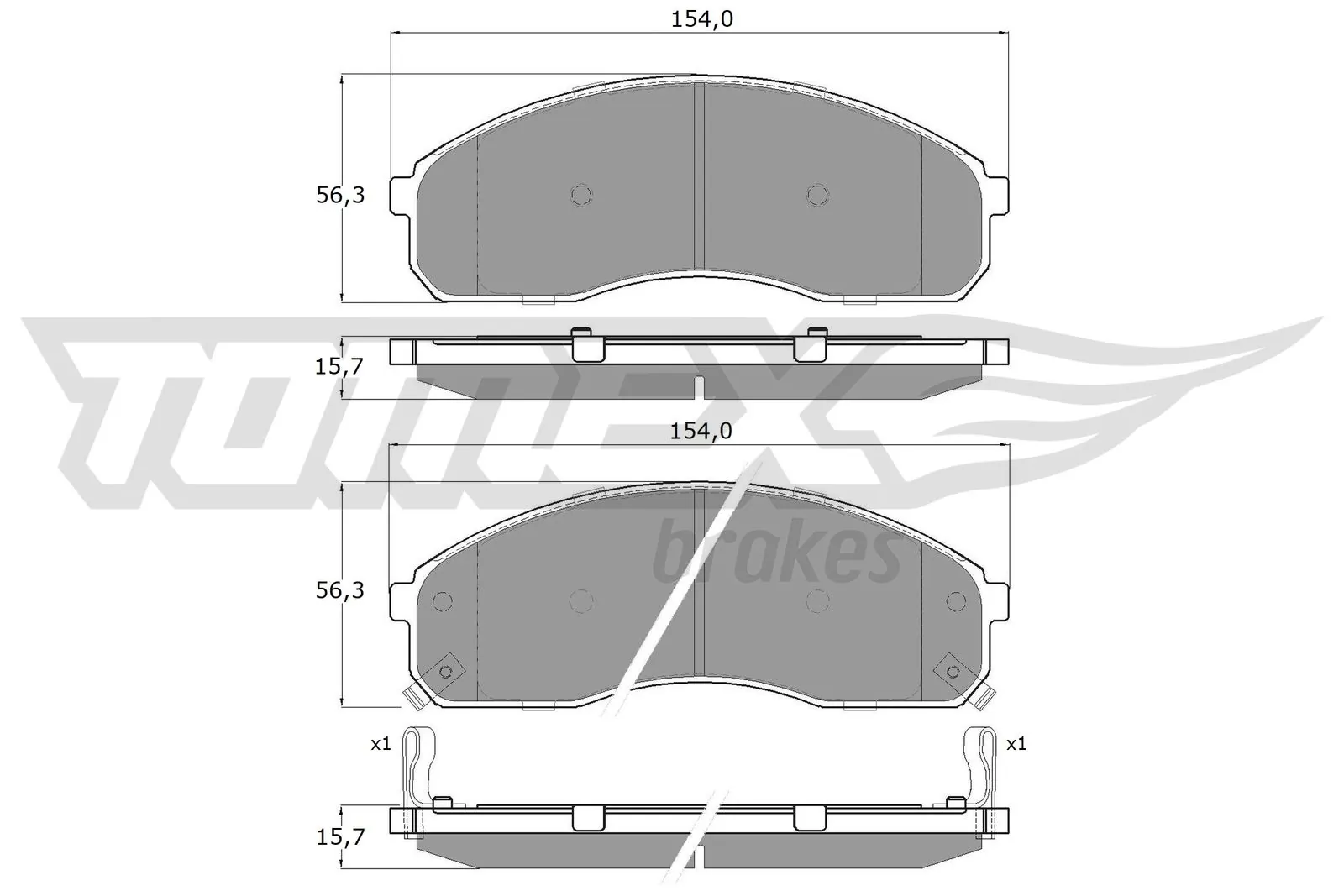 Sapatas do freio dianteiras de disco K75A3328Z Hyundai/Kia