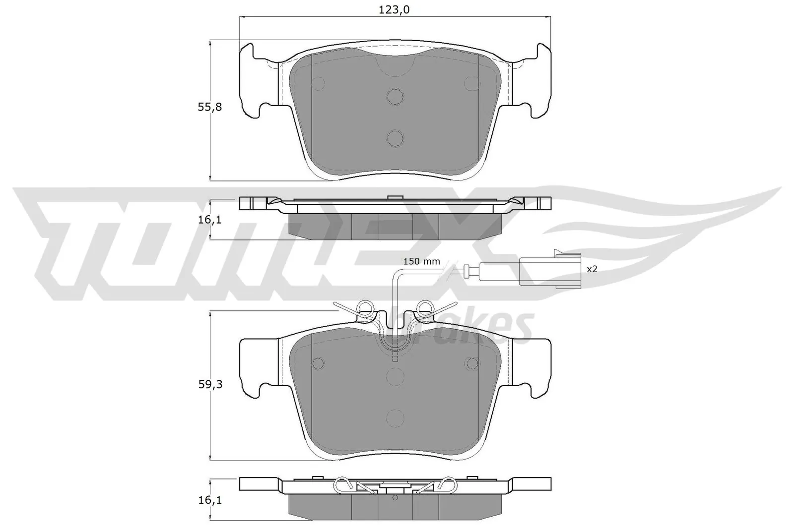 Sapatas do freio traseiras de disco Alfa Romeo Giulia  952