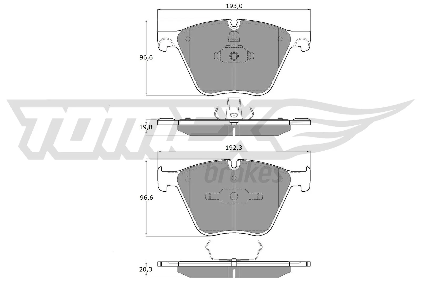  Sapatas do freio dianteiras de disco BMW X6 SUV (E72) (2009 - 2014) 