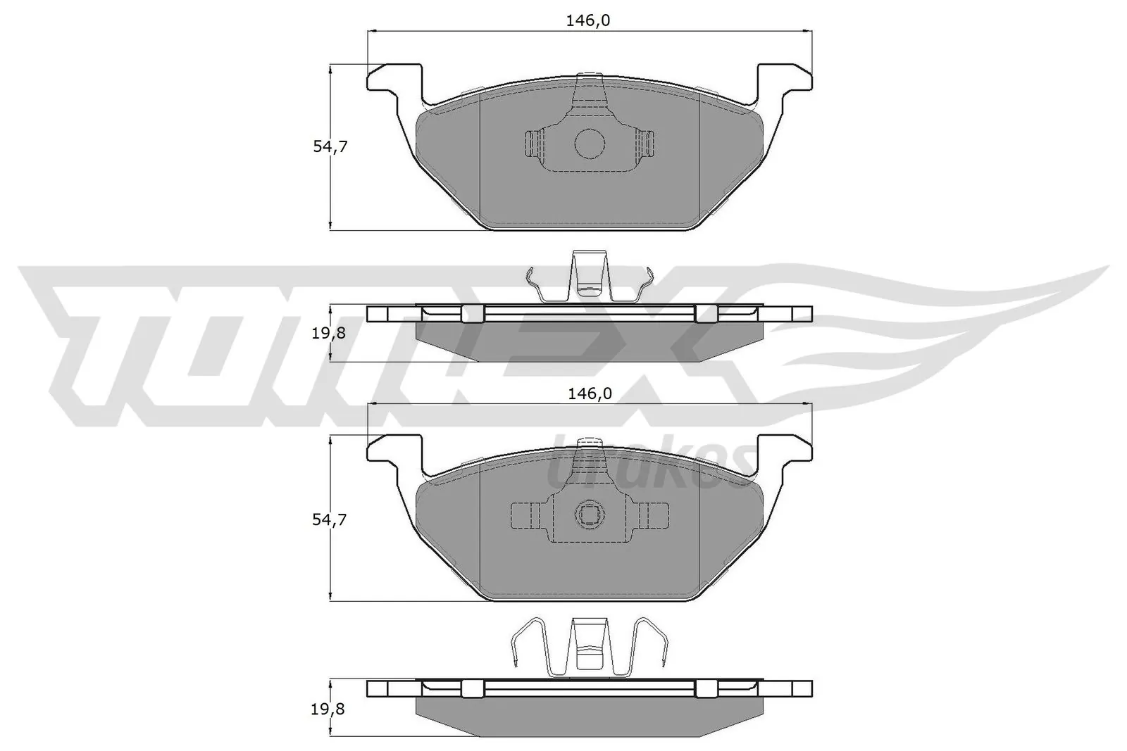 Sapatas do freio dianteiras de disco Magneti Marelli PF0134 preço, a partir de 34,10 USD