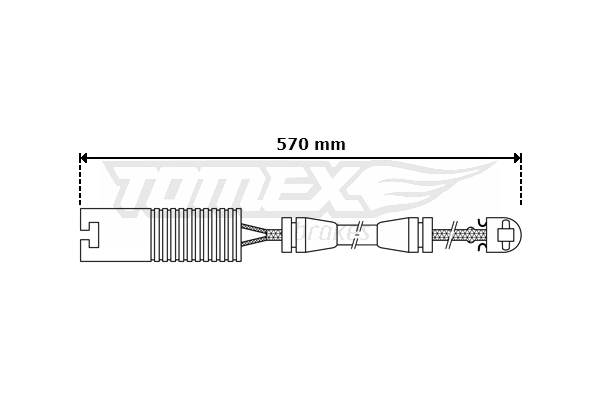  Sensor dianteiro de desgaste das sapatas do freio BMW 7 sedan (E38) (1994 - 2001) 