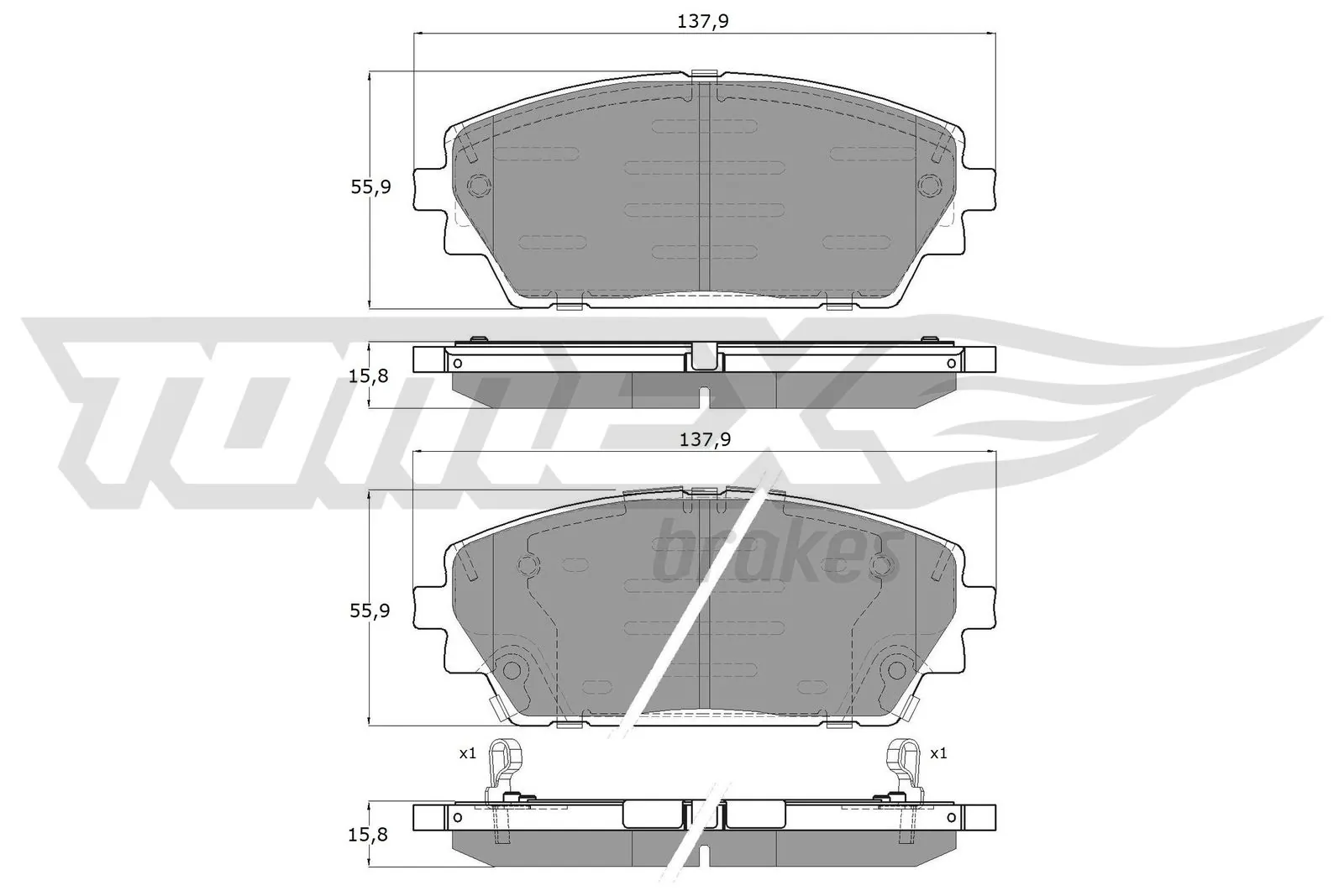 Sapatas do freio dianteiras de disco Mazda BCYA3328ZA preço, a partir de 64,27 USD