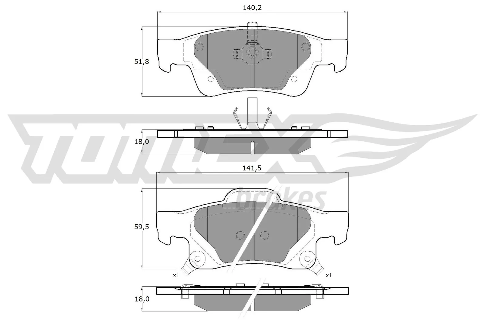 Sapatas do freio traseiras de disco Fiat/Alfa/Lancia K2AMV4386AC