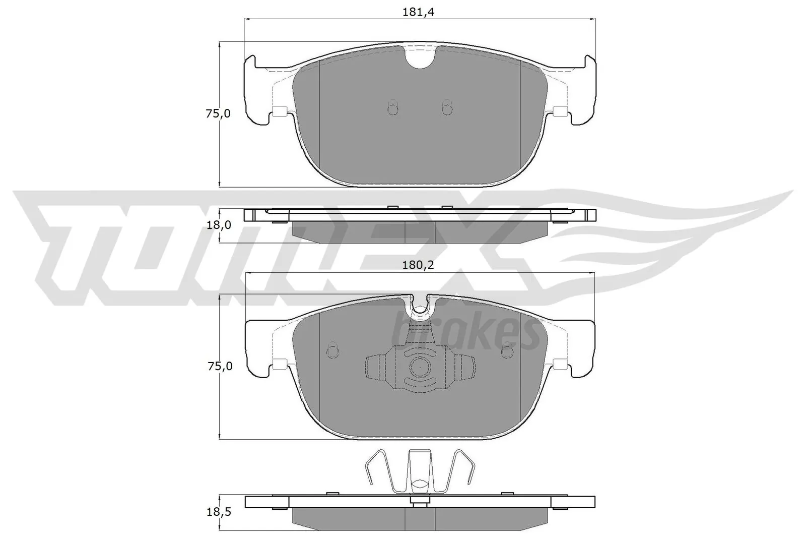  Sapatas do freio dianteiras de disco Volvo XC90 II SUV (256) (2014 - 2026) II