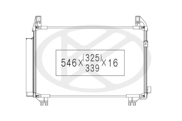  Radiador de aparelho de ar condicionado Toyota Yaris hatchback (P13) (2011 - 2020) 