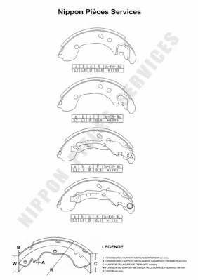 Compre 1611455080 Peugeot/Citroen Sapatas do freio traseiras de tambor