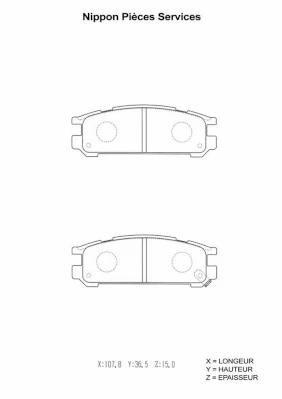 Sapatas do freio traseiras de disco para Subaru Legacy I BC