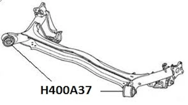 Bloco silencioso de viga traseira (de plataforma veicular) Honda Civic VIII FK, FN