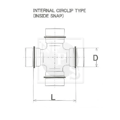 Cruzeta da junta universal traseira Nissan Patrol  Y61