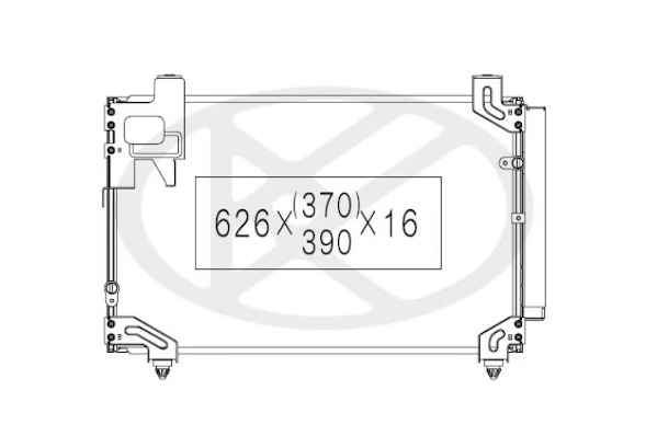  Radiador de aparelho de ar condicionado Toyota Corolla VERSO monovolume (R10) (2004 - 2009) VERSO