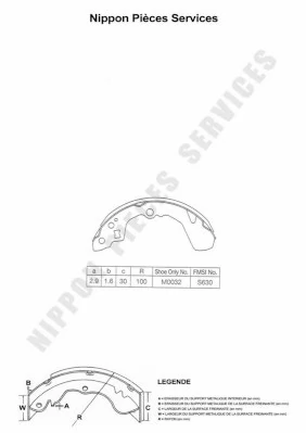 Sapatas do freio traseiras de tambor para Suzuki Swift  SF413