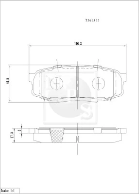  Sapatas do freio traseiras de disco Toyota Land Cruiser SUV (J200) (2007 - 2021) 