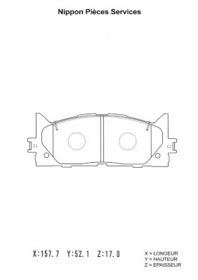 Sapatas do freio dianteiras de disco para Toyota Camry VII V50