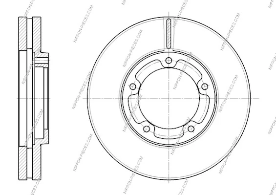 Disco do freio dianteiro para Mitsubishi Canter VI FE5, FE6