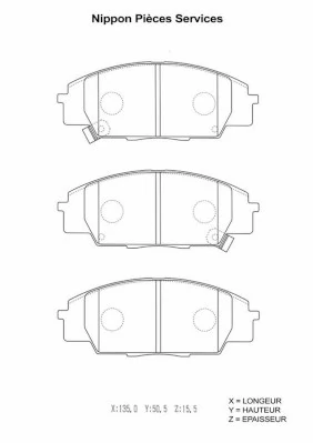 Sapatas do freio dianteiras de disco para Honda Civic VIII TYPE R FN