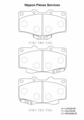 Sapatas do freio dianteiras de disco para Toyota Land Cruiser 80 J8