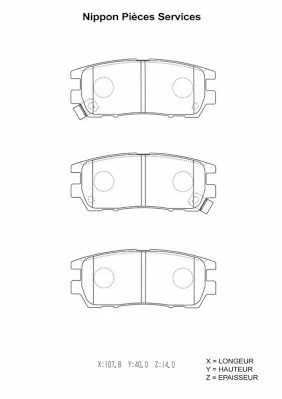  Sapatas do freio traseiras de disco Mitsubishi Pajero CLASSIC II SUV (V2W) (2002 - 2026) CLASSIC II