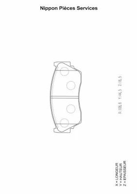 Sapatas do freio dianteiras de disco para Nissan Sunny III N14