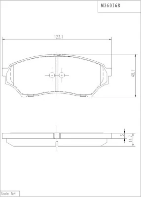 Sapatas do freio dianteiras de disco Mitsubishi Pajero PININ H60, H70