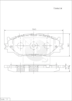 Sapatas do freio dianteiras de disco Lexus IS sedan (E2) (2005 - 2013) 
