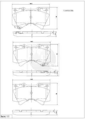 Sapatas do freio dianteiras de disco Toyota Land Cruiser  J200