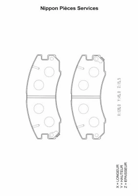 Sapatas do freio dianteiras de disco para Toyota Corolla  E9
