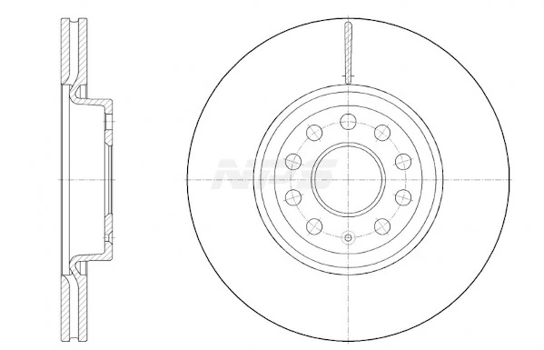 Disco do freio dianteiro Volkswagen Passat B6 3C2