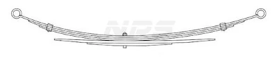 UH7428L10B Mazda Suspensão de lâminas traseiro